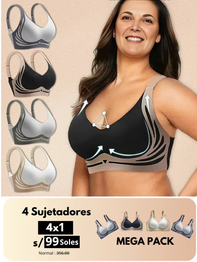 Sujetador Push-Up sin Aros | Realce Natural y Comodidad OFERTA 4x1