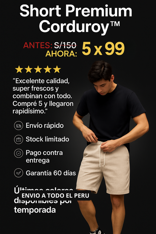 SHORT CORDUROY 5x99 ( LIQUIDACION FINAL )