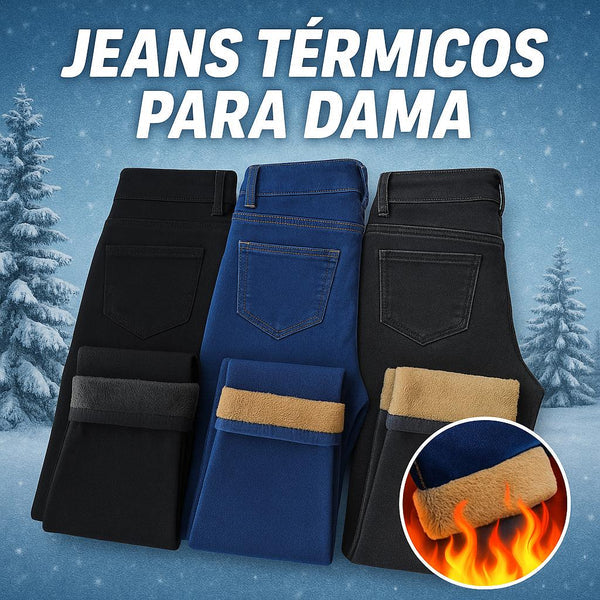 PANTALON JEANS TERMICOS PARA MUJER 2x99  🔥 REMATE FINAL